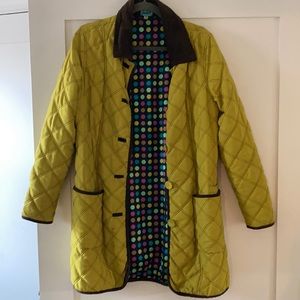 Quilted spring coat.